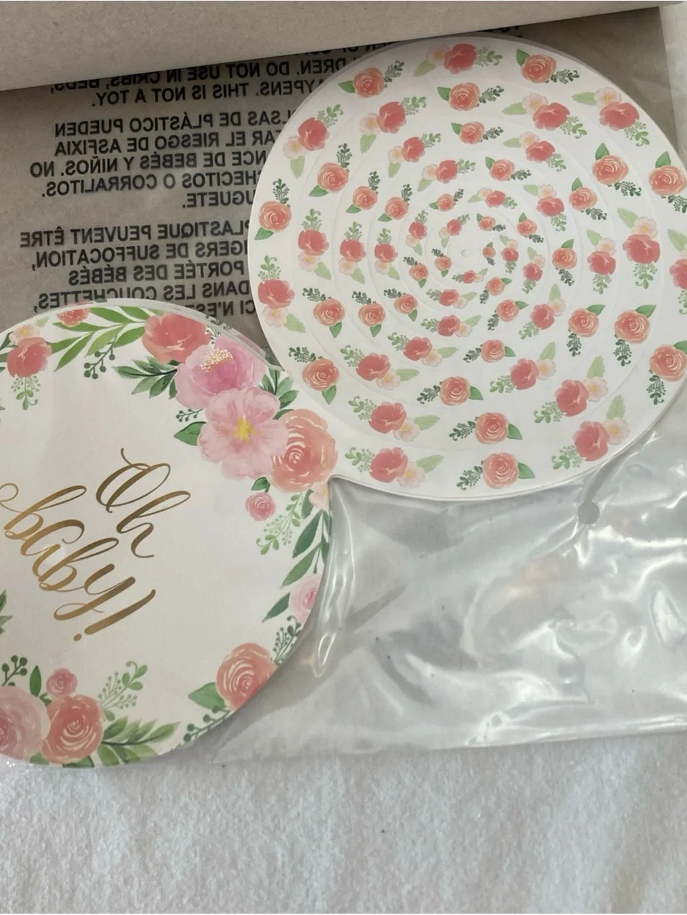Swirl Decorations - Pink Floral 